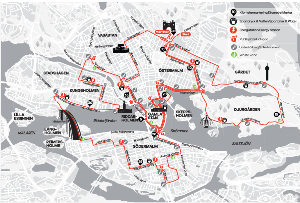 Stockholm marathon course